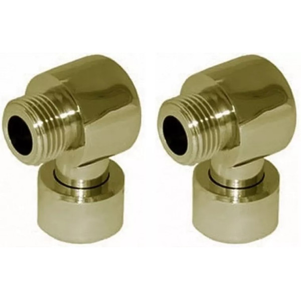 Соединение угловое Indigo г/ш 3/4"х1/2" золотой хром, пара (751SCH0504GDCH)