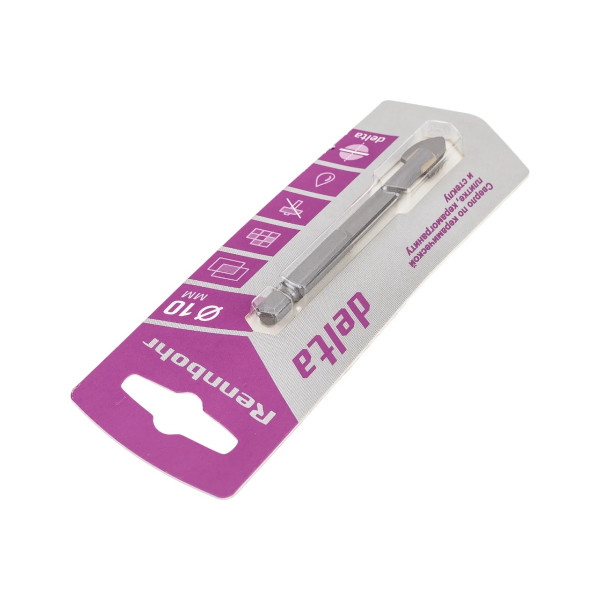 Сверло по стеклу и керамике Rennbohr Delta 10 мм. (2-х гранное) (676010) Сверло по стеклу и керамике Rennbohr Delta 10 мм. (2-х гранное) (676010)