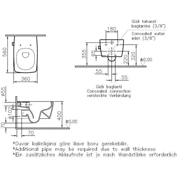 Унитаз подвесной Vitra Metropole Rim-Ex безободковый, с функцией биде и встроенным смесителем (7672B003-1684) Унитаз подвесной Vitra Metropole Rim-Ex безободковый, с функцией биде и встроенным смесителем (7672B003-1684)