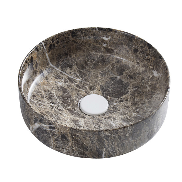 Раковина накладная Azario 35,5x35,5x12 серый мраморный (AZ-3134-M816)