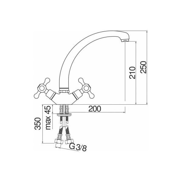 Смеситель для кухни Nobili бронза (GRC5117/5BR)