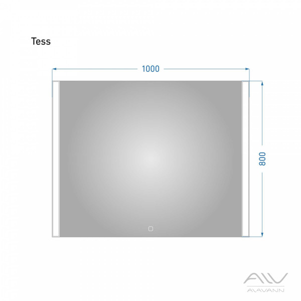 Зеркало с подсветкой Alavann Tess 100