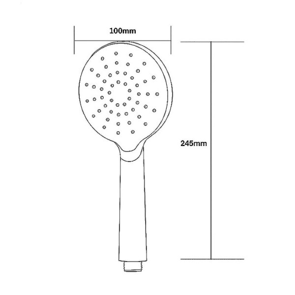 Душевая лейка Melodia 1 функция, d100мм, белый/зелёный (MKP26120_wt)