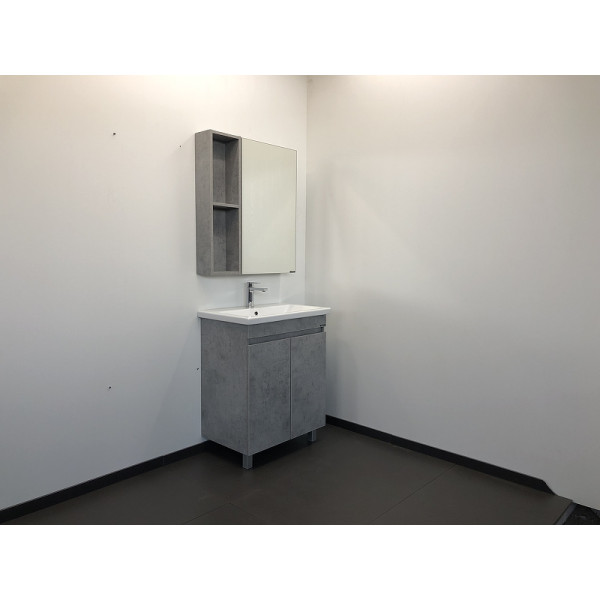 Шкаф зеркальный Comforty Осло 700x145x800 дуб светлый (00-00006164)