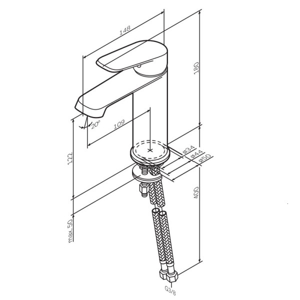 Смеситель для раковины AM.PM Func белый (F8F02133) Смеситель для раковины AM.PM Func белый (F8F02133)