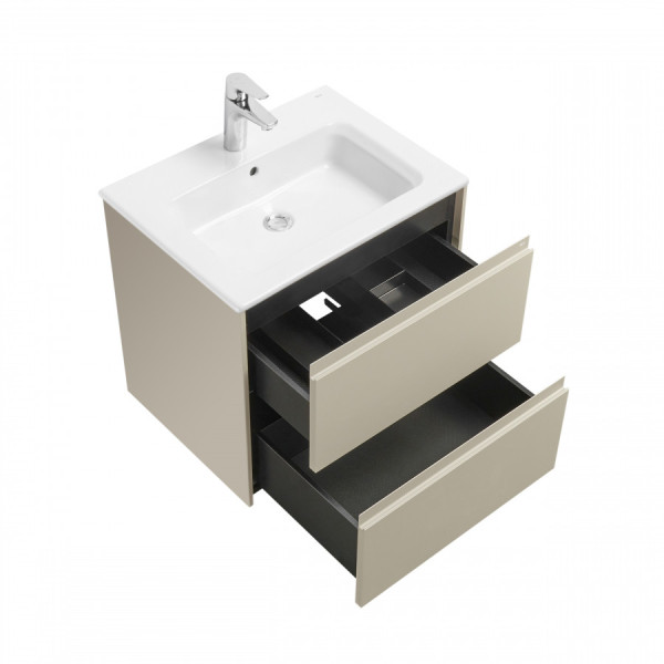 Тумба подвесная Roca Ona 585x450x565 бежево-серый матовый (A857613510) Тумба подвесная Roca Ona 585x450x565 бежево-серый матовый (A857613510)