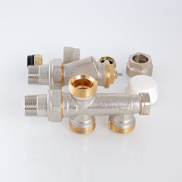 Комплект бокового подключения радиаторов 1/2"*3/4"(18) евроконус, 100% Valtec VT.225K.N (для двухтрубных систем)  (VT.225K.N.E04100)