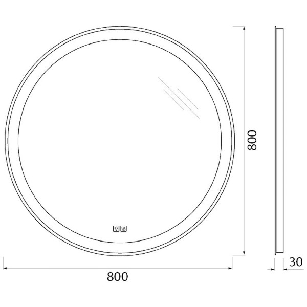 Зеркало с подсветкой BelBagno SPC-RNG 80 с подогревом, (SPC-RNG-800-LED-TCH-WARM) Зеркало с подсветкой BelBagno SPC-RNG 80 с подогревом, (SPC-RNG-800-LED-TCH-WARM)
