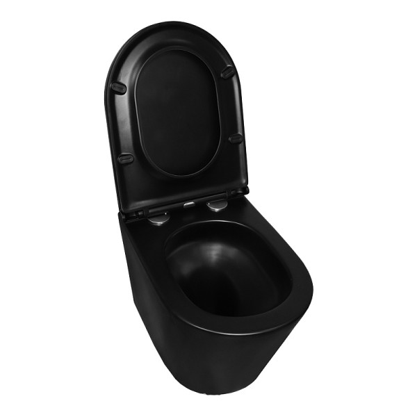 Унитаз подвесной Teramo безободковый с сиденьем микролифт 515x355x365 (AZ-0053-UQ3-MB)