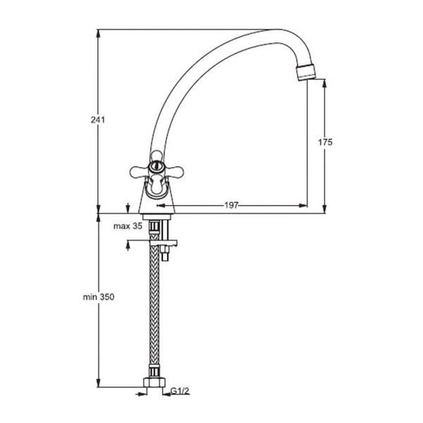 Смеситель для кухни Melodia Galateo Rus (MDV40205R) Смеситель для кухни Melodia Galateo Rus (MDV40205R)