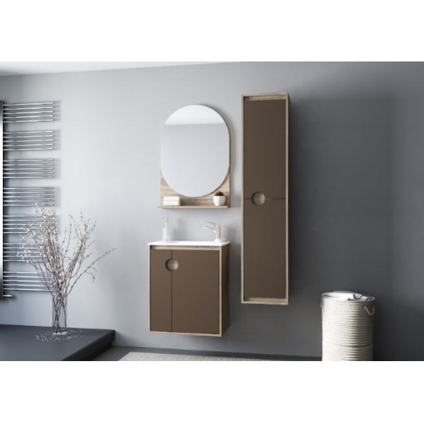 Зеркало Aquaton Анси 600x12x872 древесный (1.A246.2.02A.PE2.0)