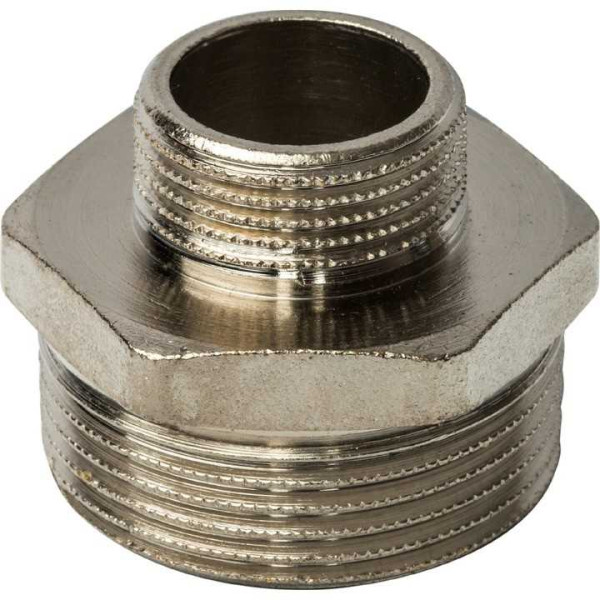 Ниппель переходной 1/2"х3/4" Stout (никель) SFT-0004-003412 Ниппель переходной 1/2"х3/4" Stout (никель) SFT-0004-003412