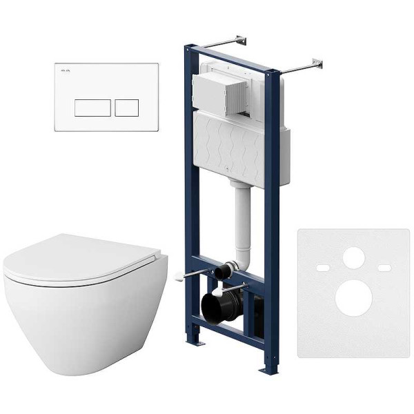 Комплект инсталляция с унитазом и клавишей AM.PM Spirit 2.0 (IS47001.701700) Комплект инсталляция с унитазом и клавишей AM.PM Spirit 2.0 (IS47001.701700)