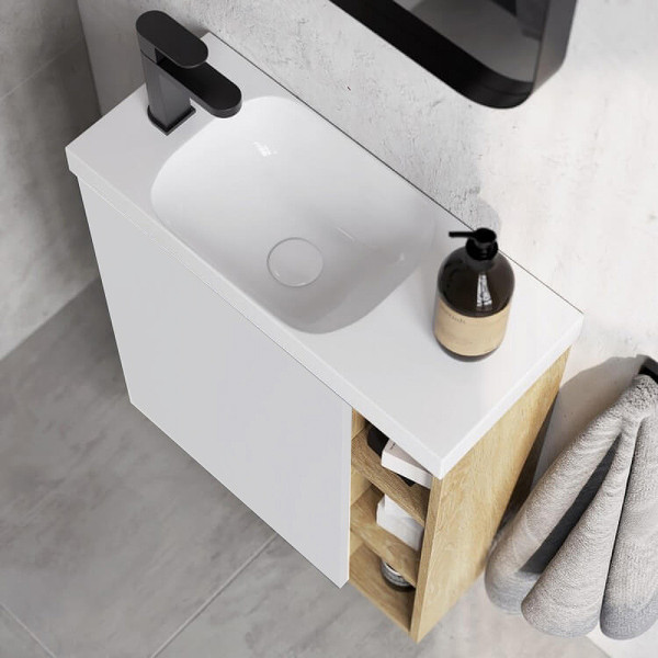 Тумба подвесная Aqwella Alba 565x247x650 дуб давос натуральный (ALB0106LDD)