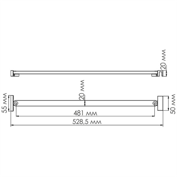 Фиксатор душевой двери WasserKraft 500 хром (D103)