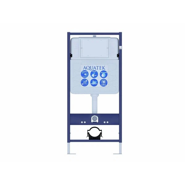 Инсталляция с унитазом Aquatek Вега рама Standard INS-0000012(без клавиши и крепежа)+унитаз Вега AQ1905-00 с тонким сиденьем soft-close (SET