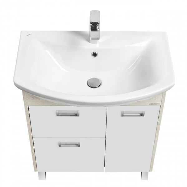 Тумба напольная Aquaton Бекка PRO 652x312x700 белый, дуб сомерсет (1.A208.7.01B.AC2.0)