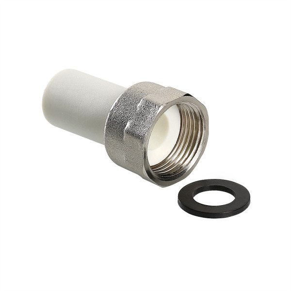 Переход с накидной гайкой PP-R 20*3/4"В VALTEC (латунь, белый) VTp.722.0.02005 Переход с накидной гайкой PP-R 20*3/4"В VALTEC (латунь, белый) VTp.722.0.02005