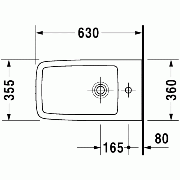 Биде напольное Duravit PuraVida 630х360х400 (2247100000)