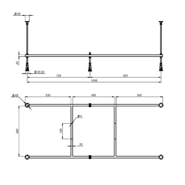 Каркас для ванны AM.PM 165х70 (W00A-165-070W-R)