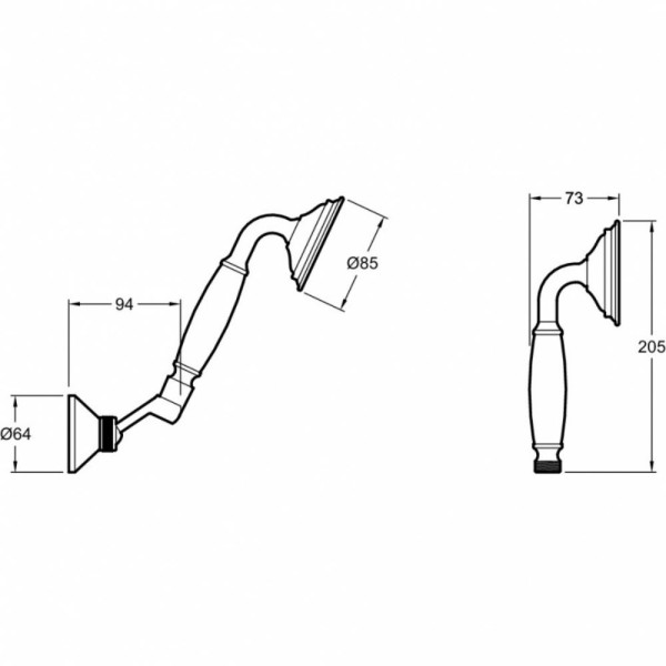Душевая лейка Jacob Delafon Louise хром (E24365-CP)