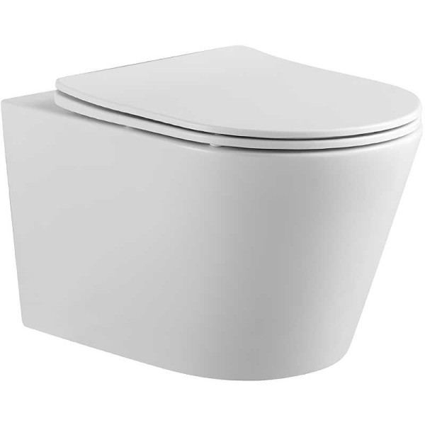 Унитаз подвесной Aquatek Вега безободковый, тонкое сиденье Termodur с Soft Close (AQ1905-00)