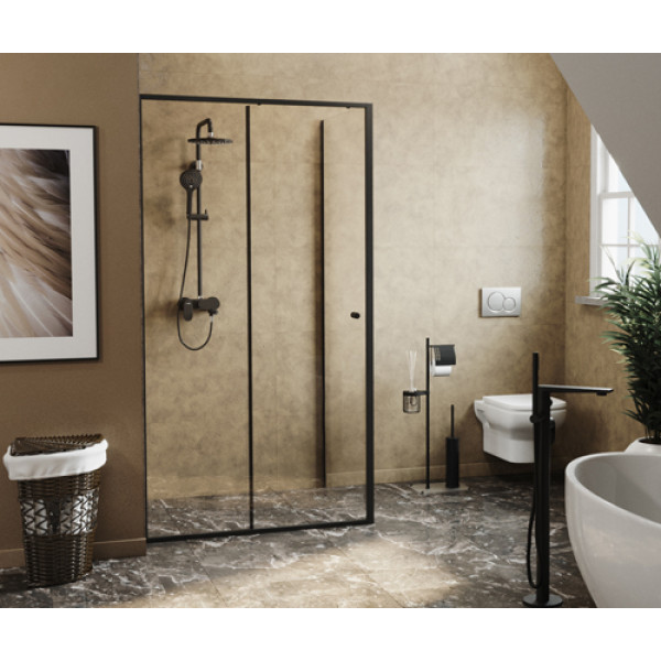 Душевой уголок WasserKraft Dill 100*80*200 стекло прозрачное, профиль черный (61S17) Душевой уголок WasserKraft Dill 100*80*200 стекло прозрачное, профиль черный (61S17)