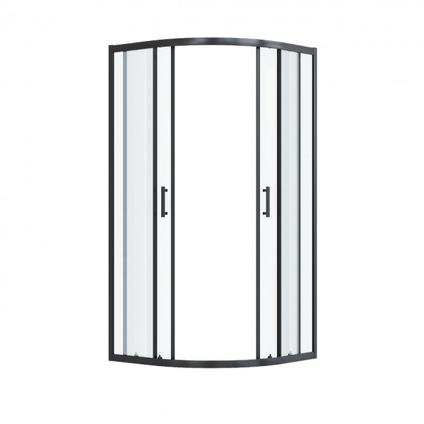 Душевой уголок Santek Вэлия 80x80x195 стекло (прозрачное, профиль черный (1WH501790)