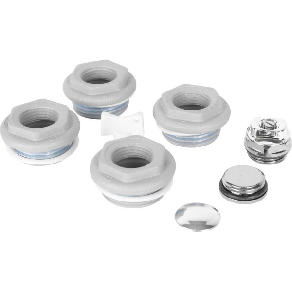 Комплект универсальный для монтажа радиатора Global KIT 1/2" без кронштейнов, серый RAL 2676 (A046KIT1/208) Комплект универсальный для монтажа радиатора Global KIT 1/2" без кронштейнов, серый RAL 2676 (A046KIT1/208)