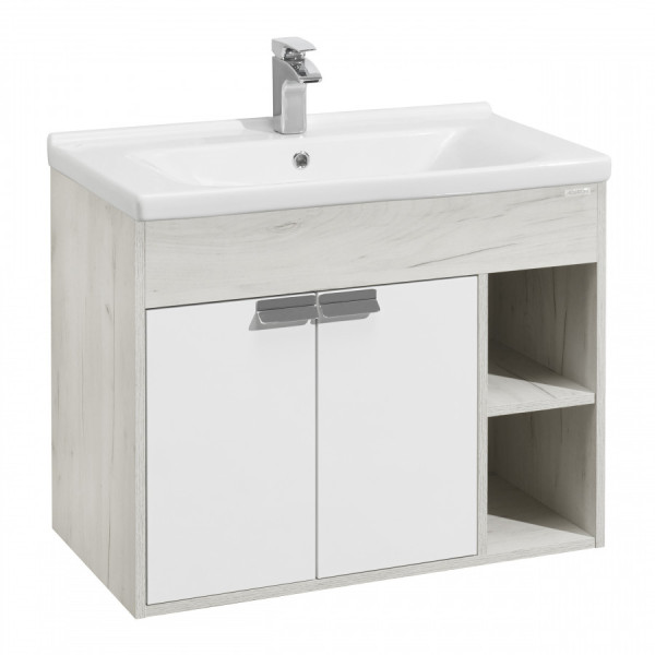 Тумба подвесная Aquaton Флай 792x429x610 белый, дуб крафт (1.A237.4.01F.AX1.0)