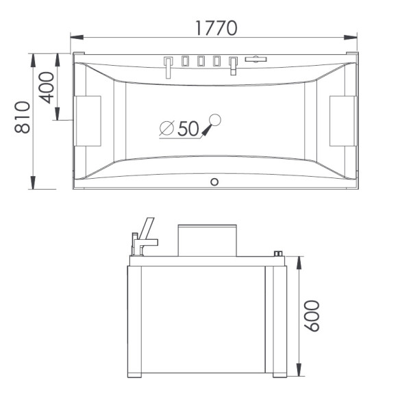 Ванна гидромассажная и аэромассажная Gemy G9076 K 1770х810х600