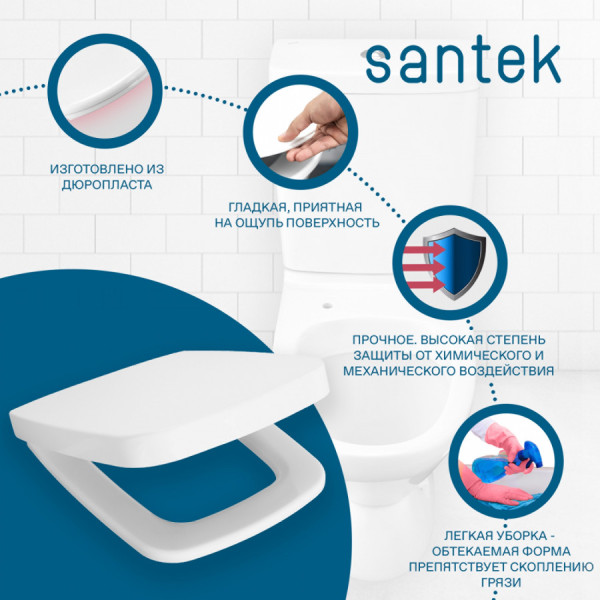 Сиденье для унитаза Santek Нео с микролифтом белое (1WH302193)
