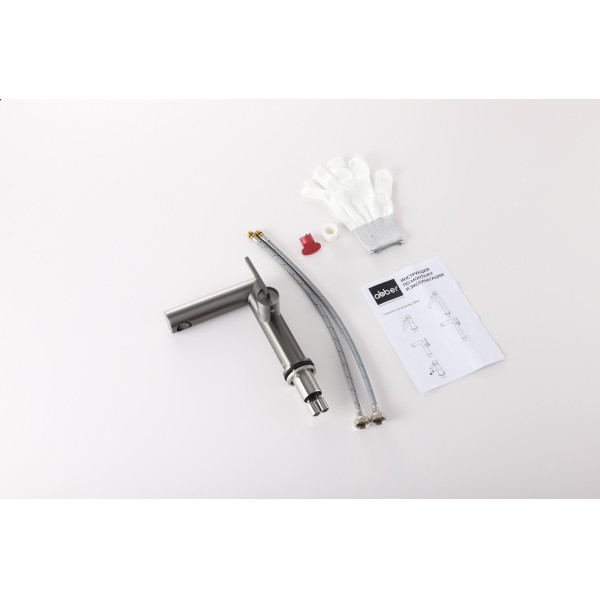 Смеситель для раковины Abber Perfekte 316 оружейная сталь брашированная (AF8A10BGG)