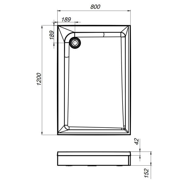 Душевой поддон AM.PM Gem 80x120 белый (W90T-404-12080W)