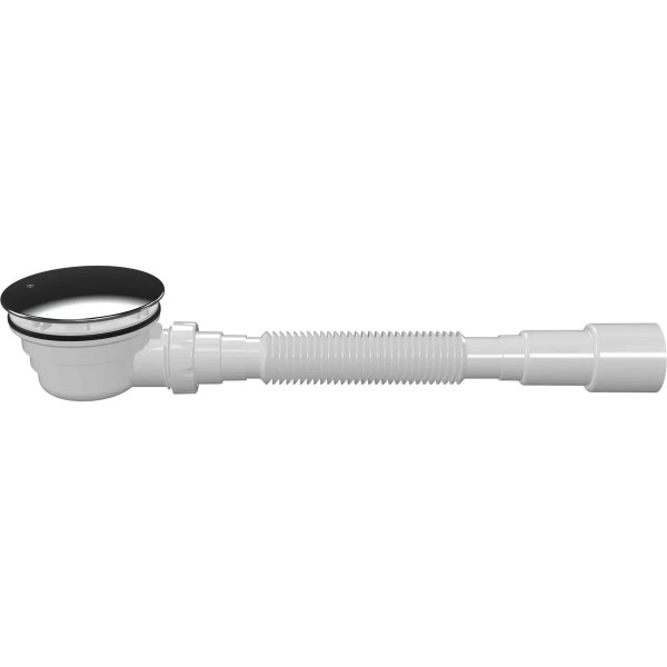 Сифон для душевого поддона Nova 1 1/2"х120 (h=70 мм) с гибкой трубой 1 1/2"х40/50 (с хром. крышкой) (1625) Сифон для душевого поддона Nova 1 1/2"х120 (h=70 мм) с гибкой трубой 1 1/2"х40/50 (с хром. крышкой) (1625)