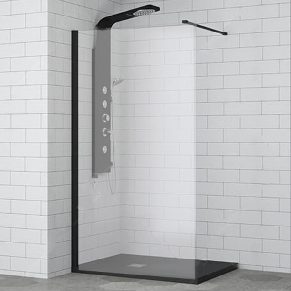 Душевая перегородка RGW WA-002 B 900*1950 стекло матовое, профиль черный (35100209-24)