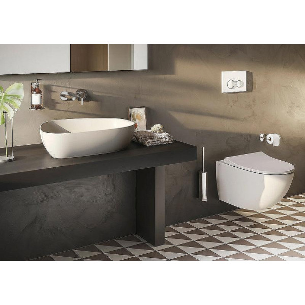 Раковина накладная Vitra Outline Recycled TV 57x45 без перелива матовый тауп (7991B066-0016)