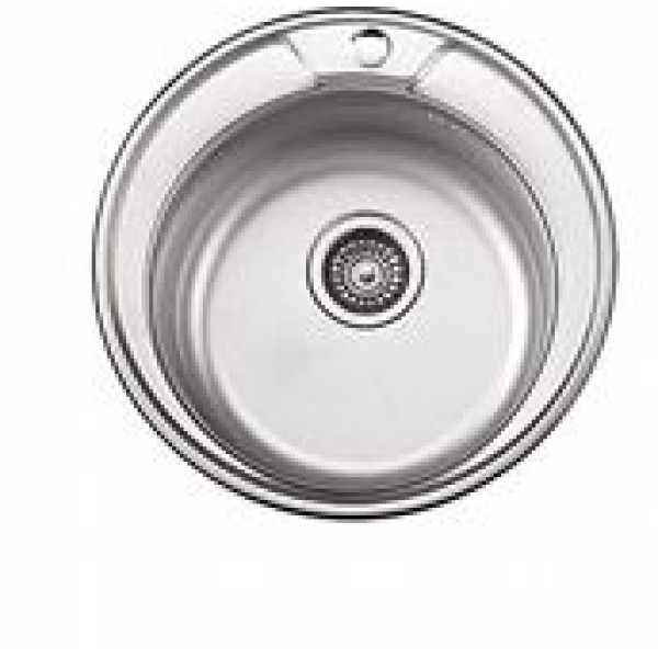 Мойка врезная Ledeme 490x180 (0.8мм) выпуск 3 1/2" декор (L64949)