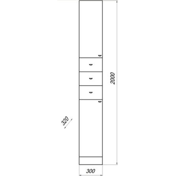 Пенал напольный Melodia Ясень 30 DВ3 200x30 белый СВ (MFR79459WT) Пенал напольный Melodia Ясень 30 DВ3 200x30 белый СВ (MFR79459WT)