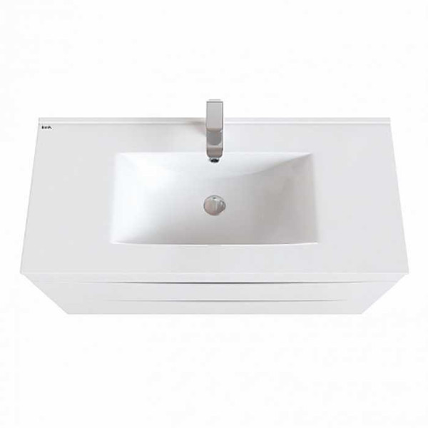 Тумба подвесная Iddis Cloud 100 с раковиной, белая (CLO10W1i95K)