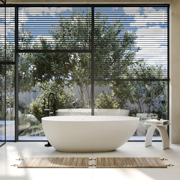 Ванна из искусственного камня Abber Stein 170x80x55 белая матовая (AS9611NM-1.7) Ванна из искусственного камня Abber Stein 170x80x55 белая матовая (AS9611NM-1.7)