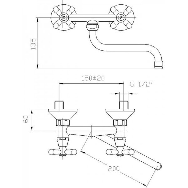 Смеситель для кухни Mofem 301 TREFF CER (142-0010-30)