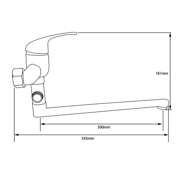 Смеситель для ванны и душа Ex-promt Simple хром (Ex131.3-04) Смеситель для ванны и душа Ex-promt Simple хром (Ex131.3-04)