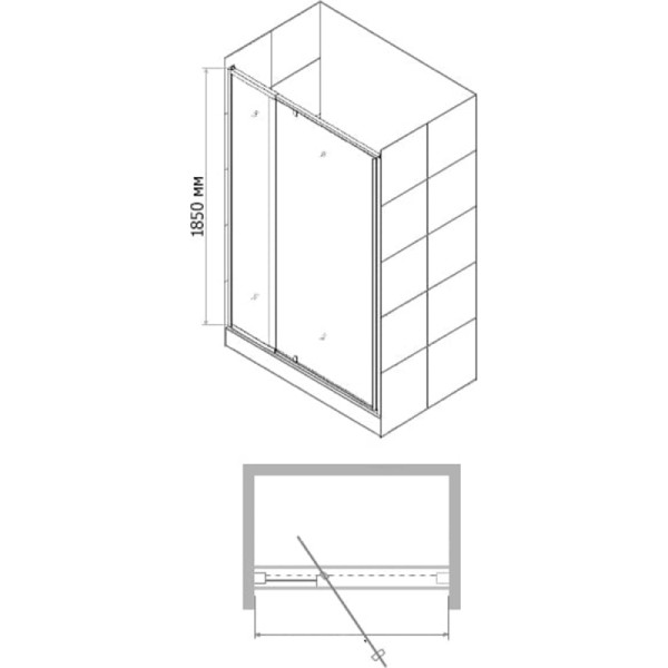 Душевая дверь RGW Passage PA-02 NEW 110x185 стекло прозрачное, профиль хром (41080211-11)