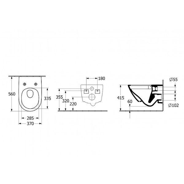 Унитаз подвесной Villeroy & Boch Subway 3.0 с сиденьем QuickRelease и SoftClosing (4670TS01)