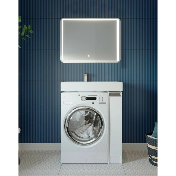 Тумба-умывальник Aquaton Лондри 20/1A72113KRW010 Раковина Рейн 80 бел (1A2361K0LH010)