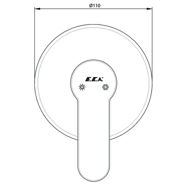 Смеситель для душа встраиваемый E.C.A Nita (102152006EX) Смеситель для душа встраиваемый E.C.A Nita (102152006EX)