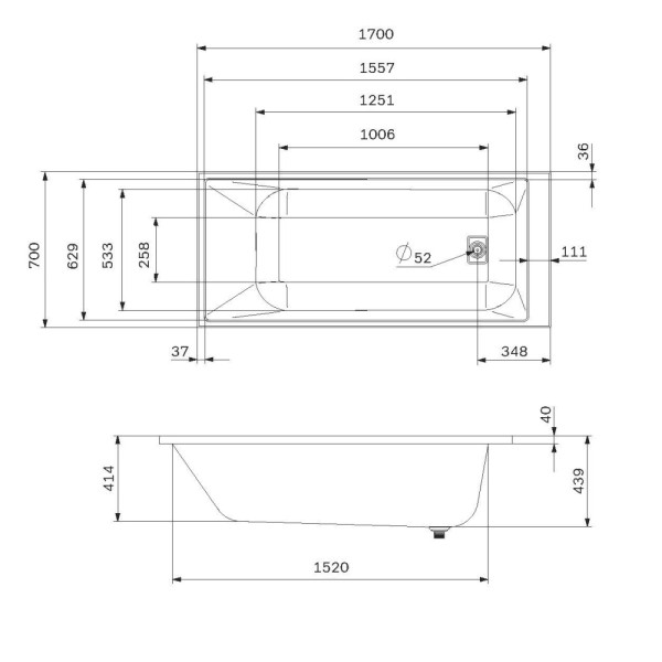 Ванна акриловая AM.PM Libre 170x70 белая (W60A-170-070W-A) Ванна акриловая AM.PM Libre 170x70 белая (W60A-170-070W-A)