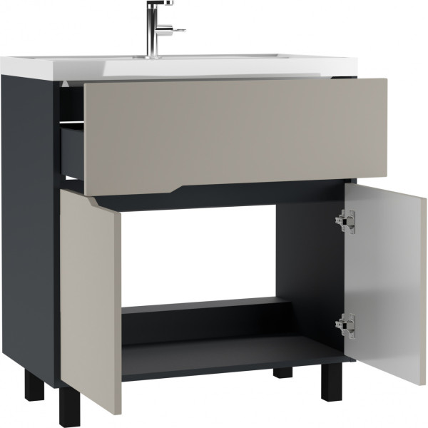 Тумба напольная Classica 80 Karat Серый тауп В1 Домино (DK3213T)