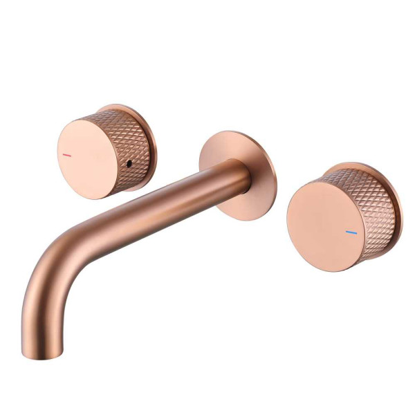 Смеситель для раковины Abber Wasser Kreis розовое золото матовое (AF81122MRG)